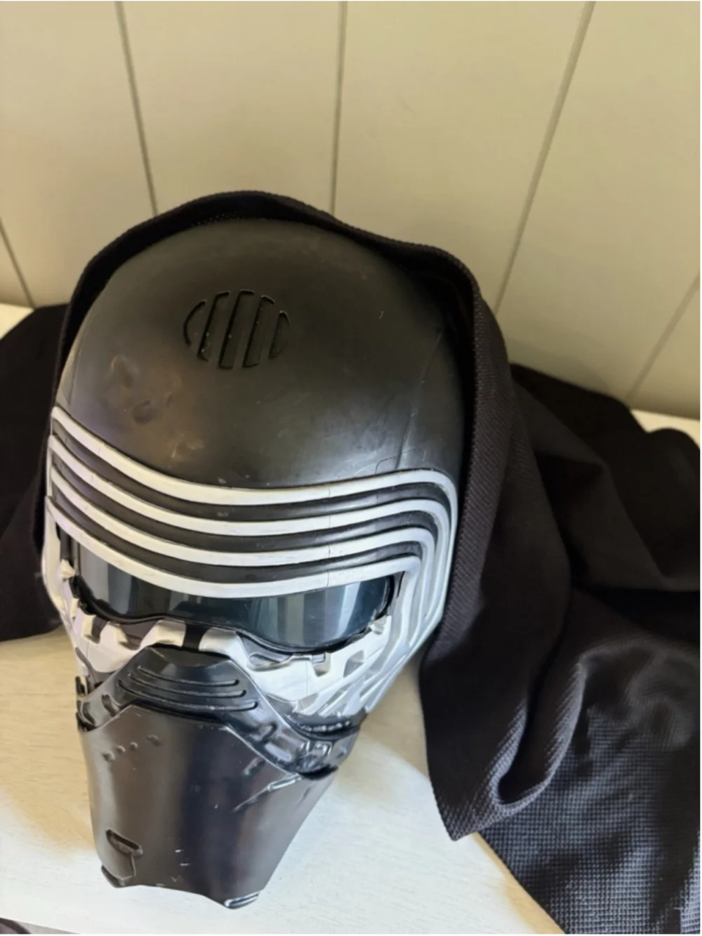 Star Wars Kylo Ren Disney Electronic Voice Change Mask Helmet w/ Cowl Hood WORKS